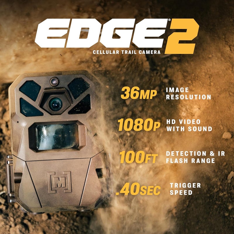 MOULTRIE Edge 2 Cellular Trail Camera - Auto Connect Nationwide 4G LTE - On Demand 36MP Photo - 1080P Video with HD Audio - 100 Ft Detection Range - Low Glow Flash - Image 2